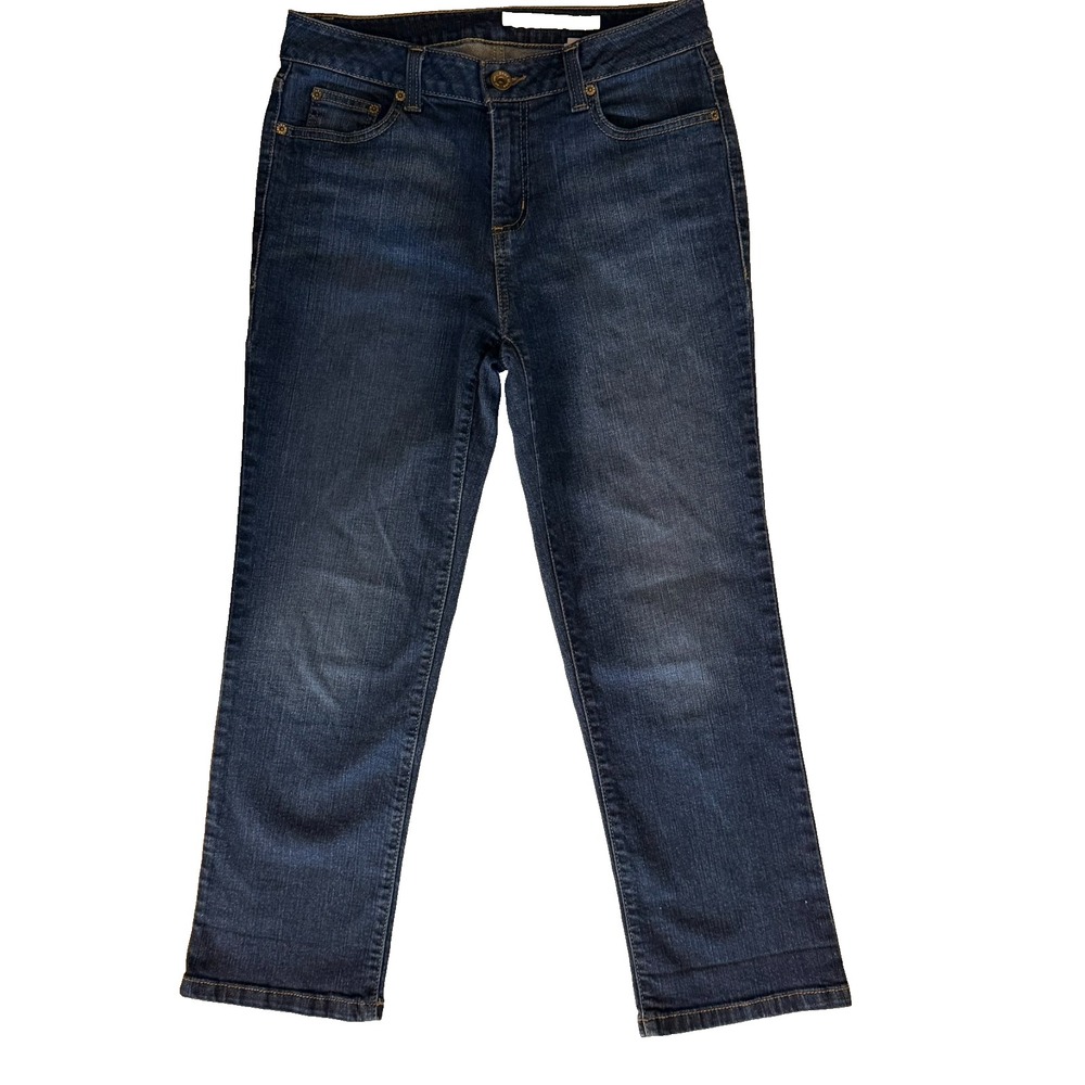 Dkny jeans Womens Size 12 Straight Leg Mid‎ Rise Inseam 26.5"